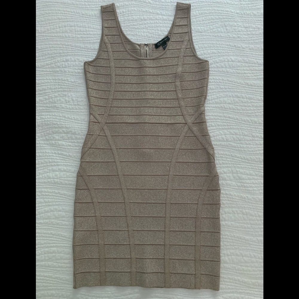 Dress INC size M color gold